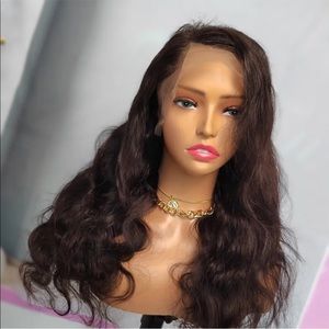 22 INCHES HUMAN LACE FRONTAL WIG WAVY